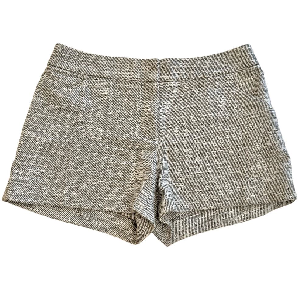 Ann Taylor Loft Gray Mid Rise Cotton Stretch Chino Shorts 2 NWOT
